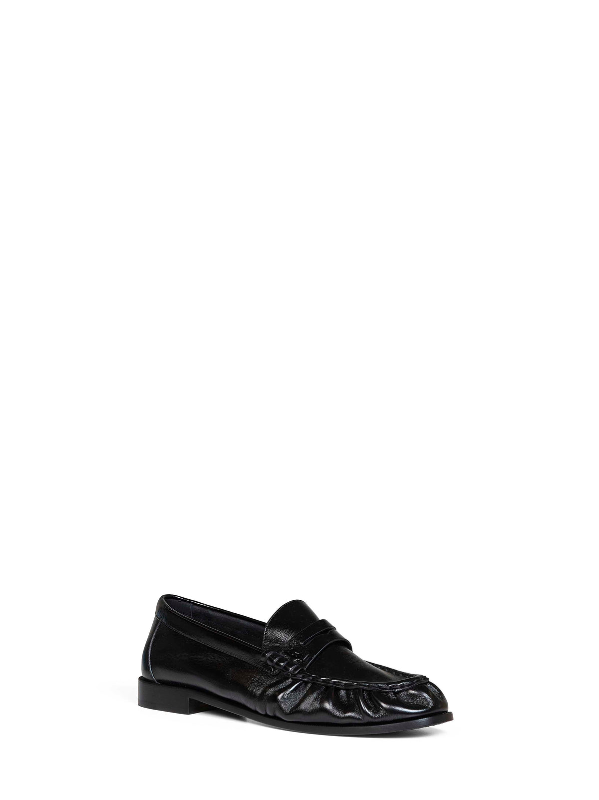 Saint Laurent Men Black Smooth Leather Le Loafer Soft Loafers