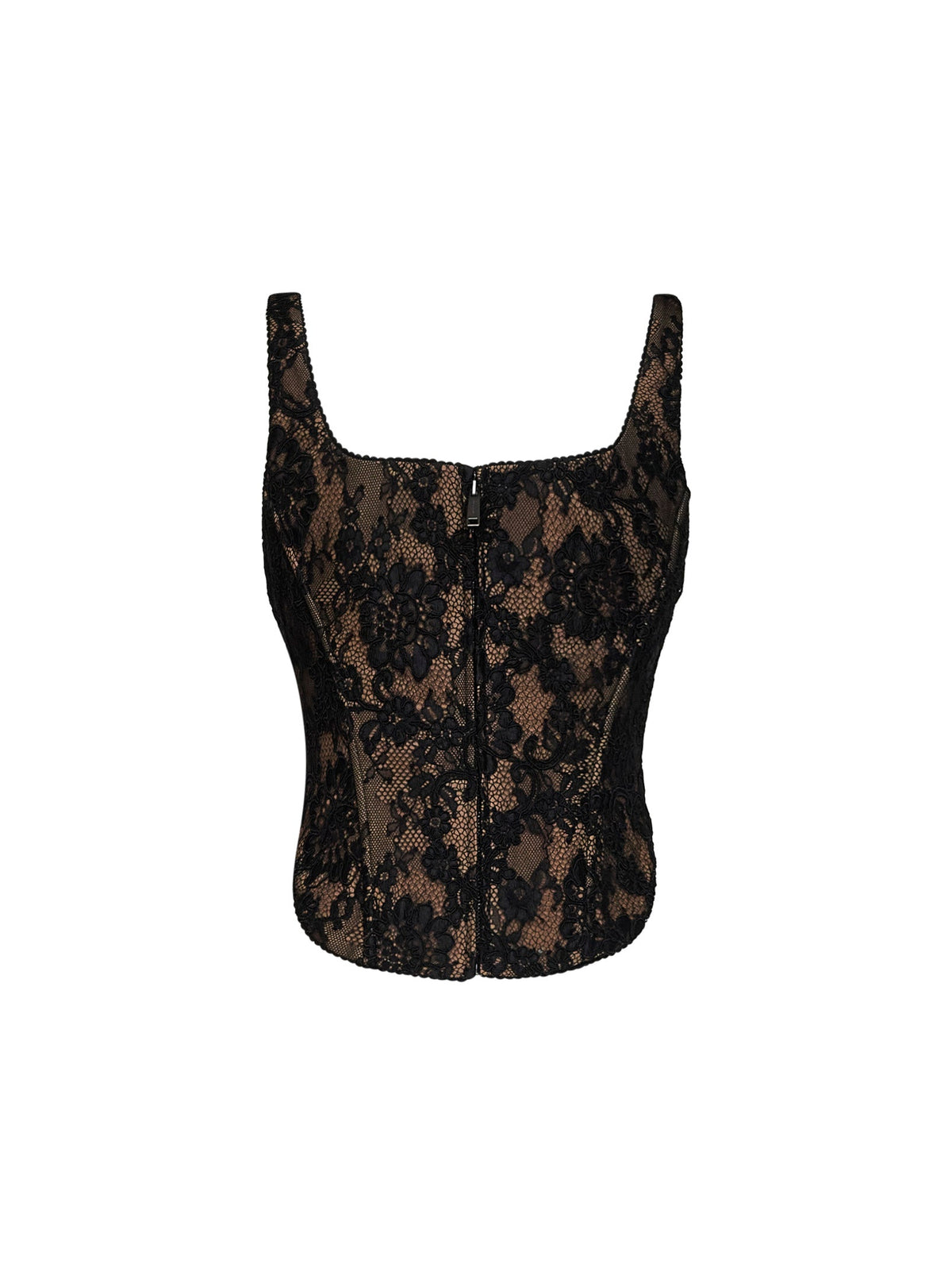 Self Portrait Women Black Lace Corset Top