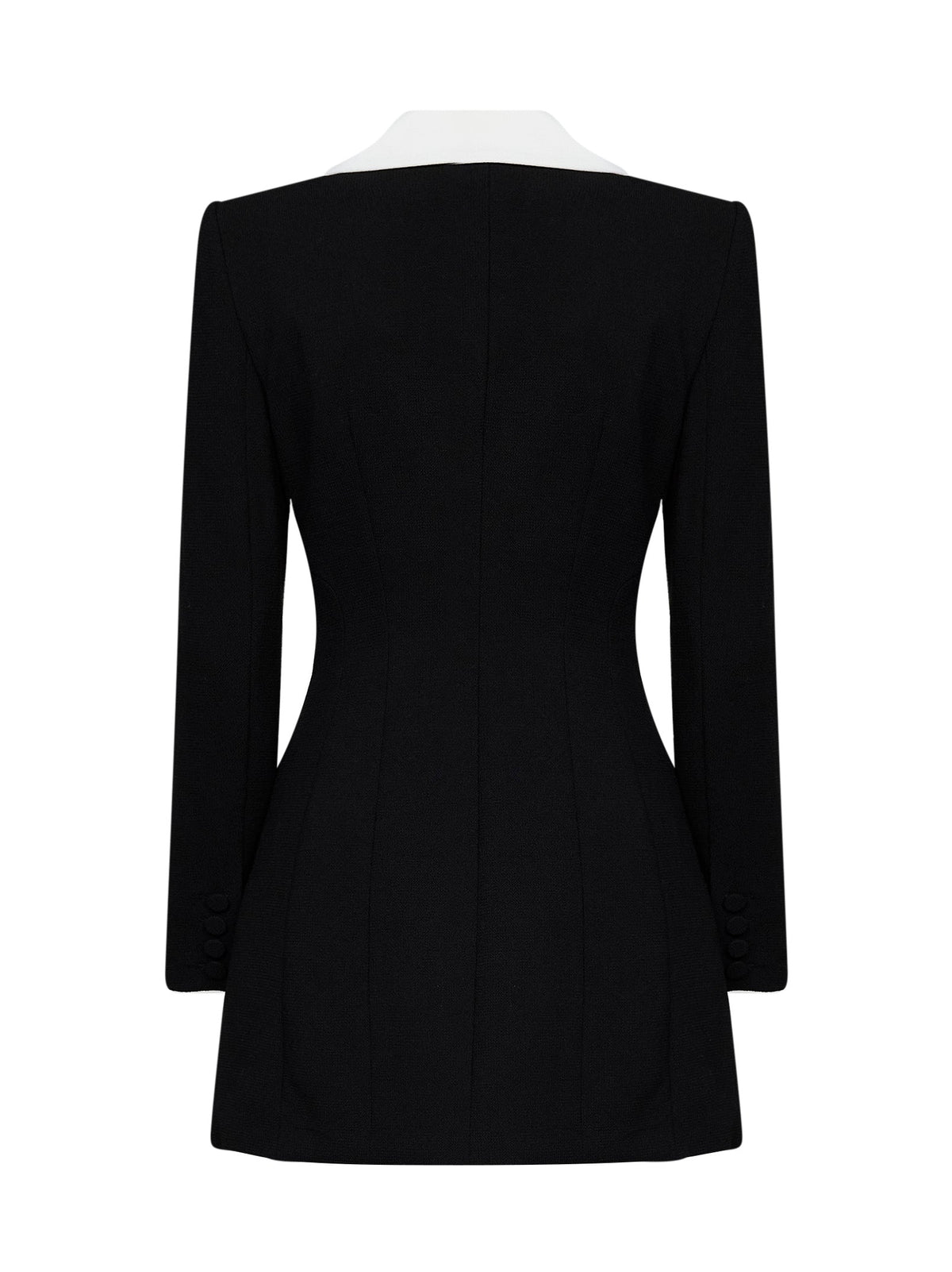 Self Portrait Women Black Wool Tailored Blazer-Style Mini Dress