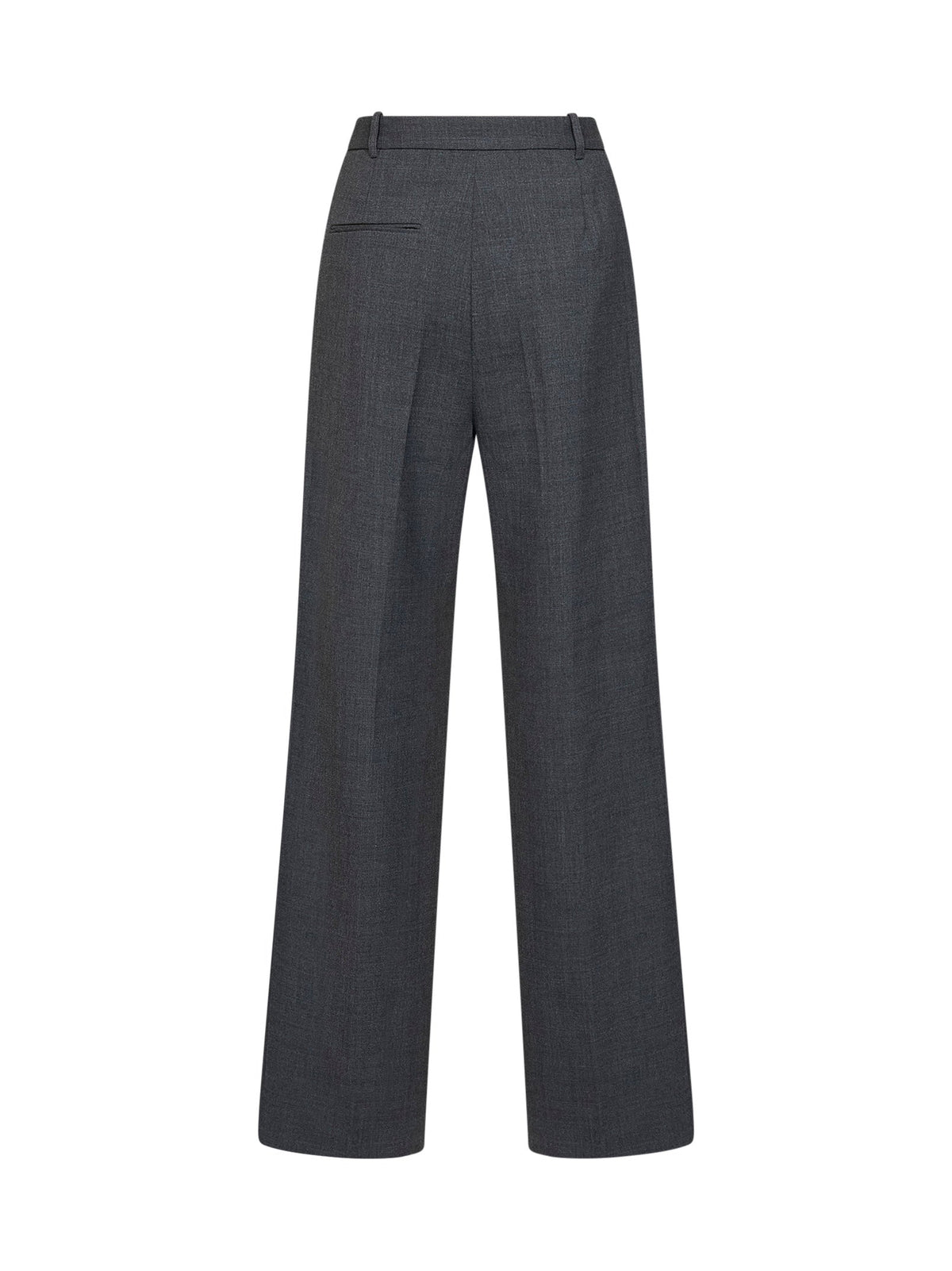 Self Portrait Women Grey Stretch Wool-Blend Tailored Trousers
