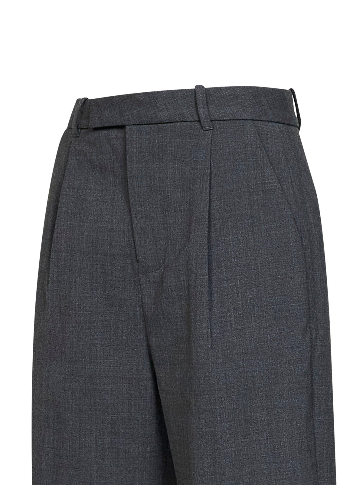 Self Portrait Women Grey Stretch Wool-Blend Tailored Trousers