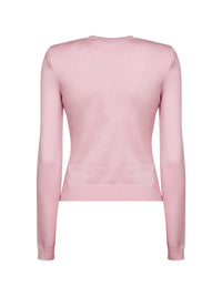Self Portrait Women Pink Knit Jumper With Flowers Detail