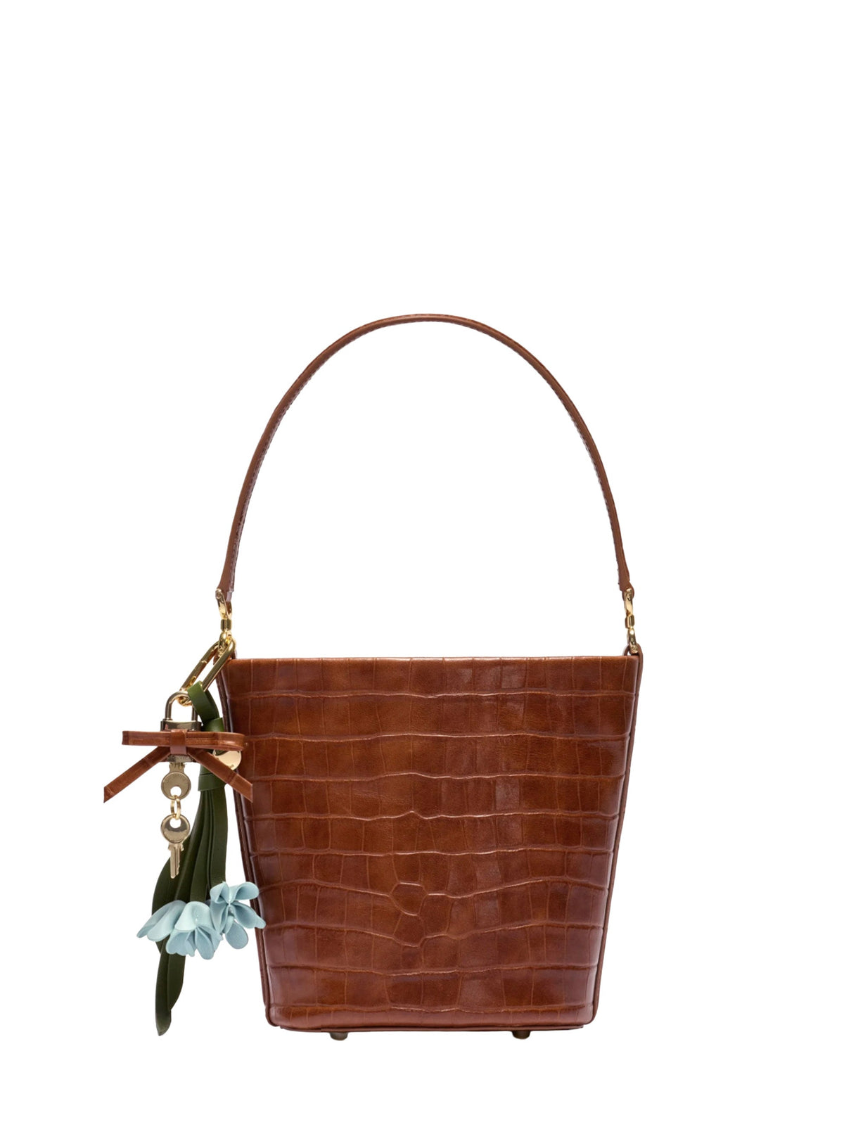 Self Portrait Women Brown Bucket Bag With Charms