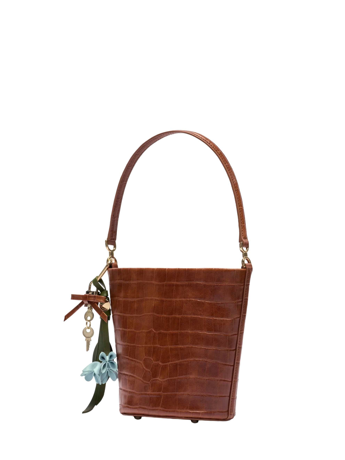 Self Portrait Women Brown Bucket Bag With Charms