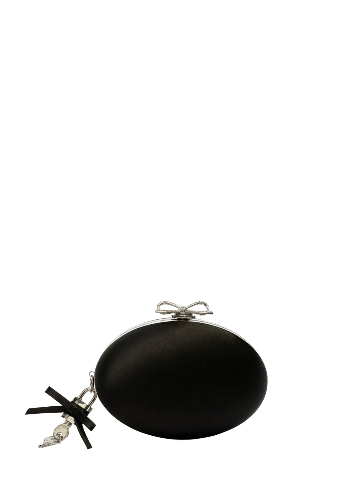 Self Portrait Women Black Oval Clutch With Short Shoulder Strap