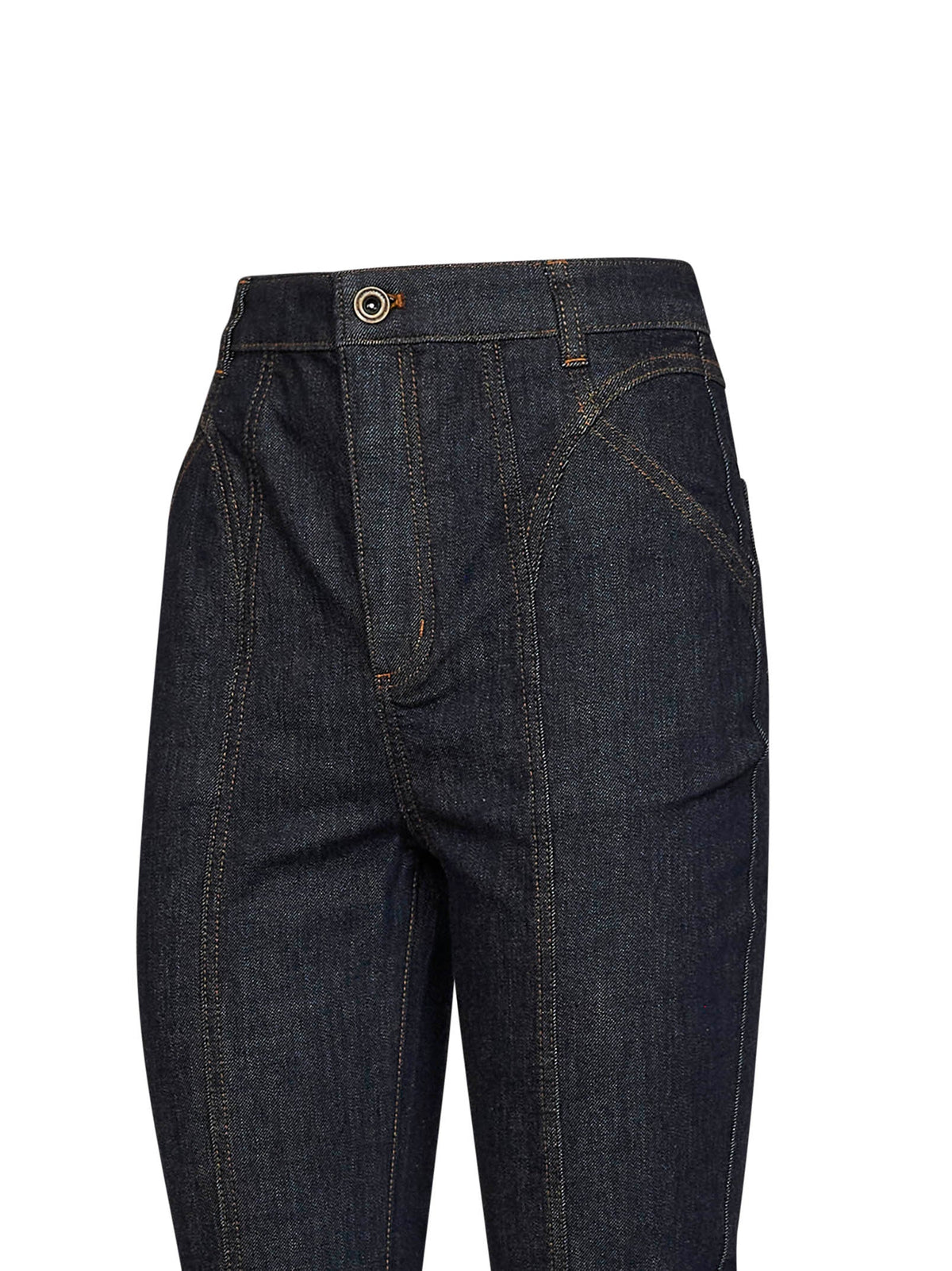 Self Portrait Women Indigo Denim High-Rise Flared Jeans