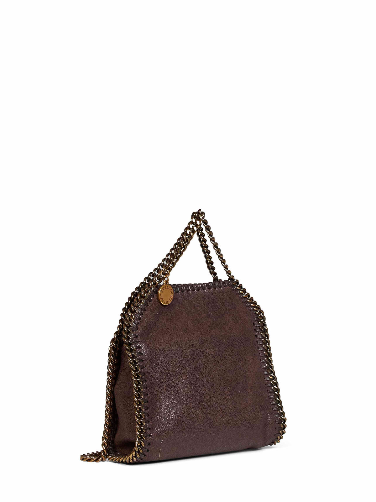 Stella Mccartney Women Mahogany Falabella Tiny Tote Bag