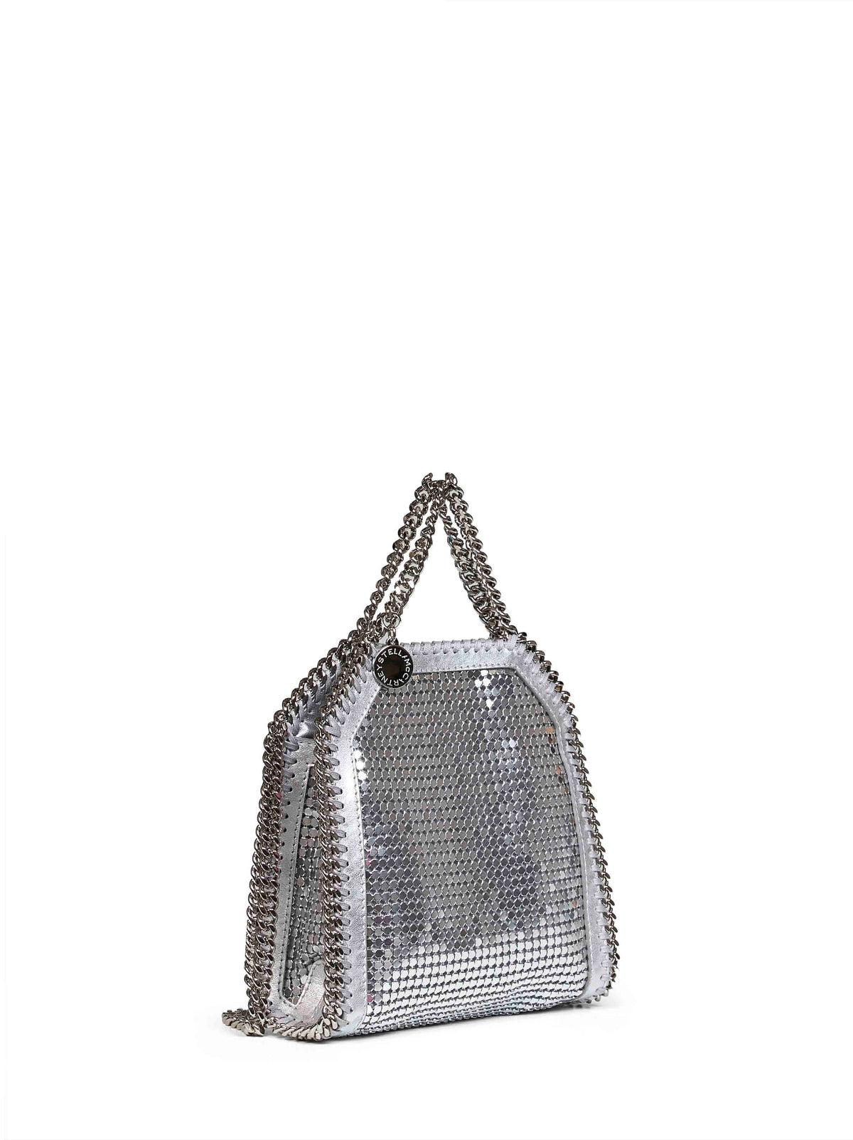 Stella Mccartney Women Silver Falabella Tiny Tote Bag