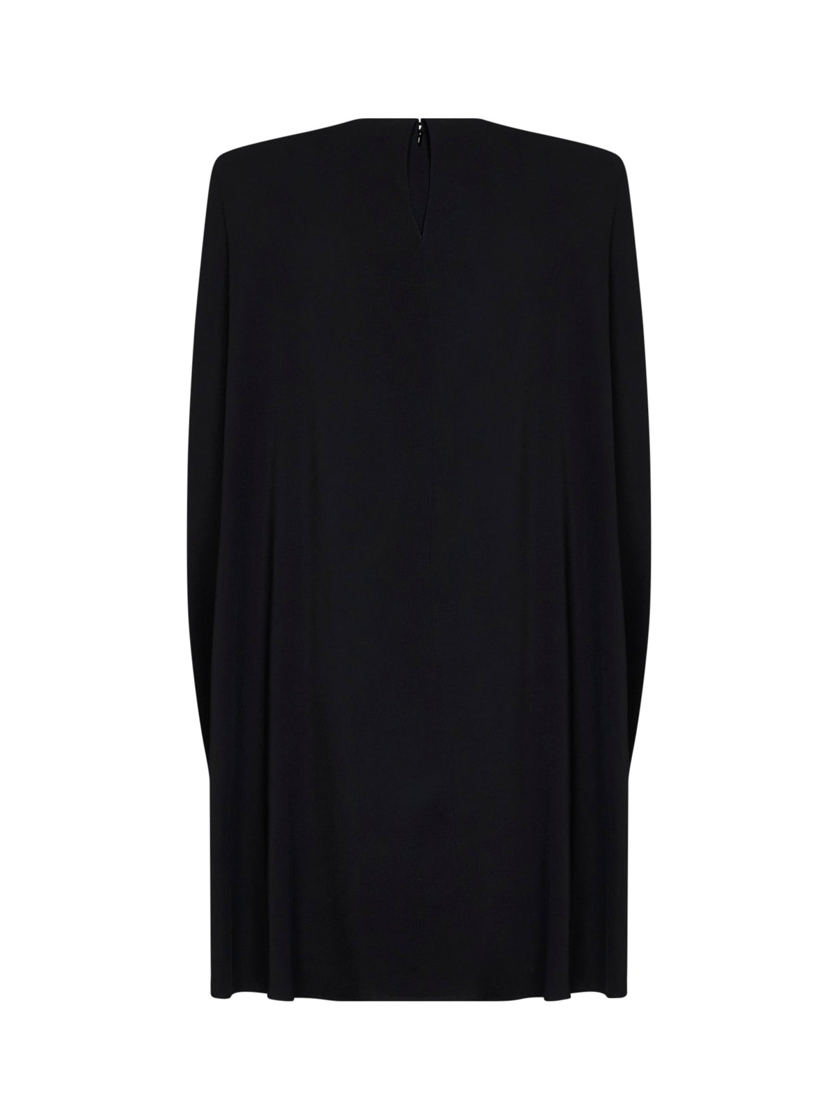 Stella Mccartney Women Black Stretch Viscose Cape Mini Dress