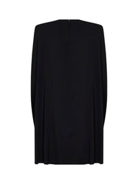 Stella Mccartney Women Black Stretch Viscose Cape Mini Dress