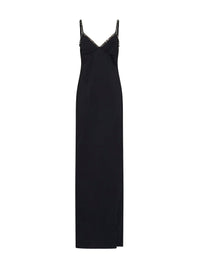Stella Mccartney Women Black Stretch Viscose Embellished Evening Dress