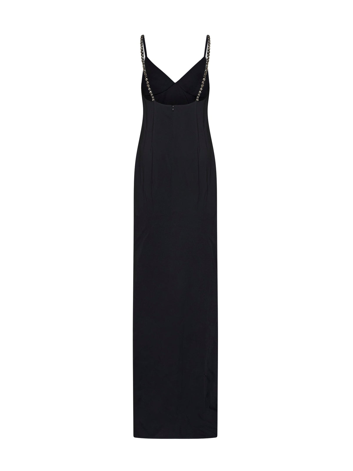 Stella Mccartney Women Black Stretch Viscose Embellished Evening Dress