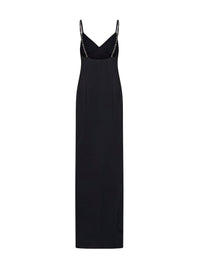 Stella Mccartney Women Black Stretch Viscose Embellished Evening Dress