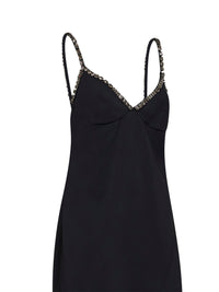 Stella Mccartney Women Black Stretch Viscose Embellished Evening Dress