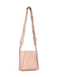 Stella Mccartney Women Blush Pink Logo Square Crossbody Bag