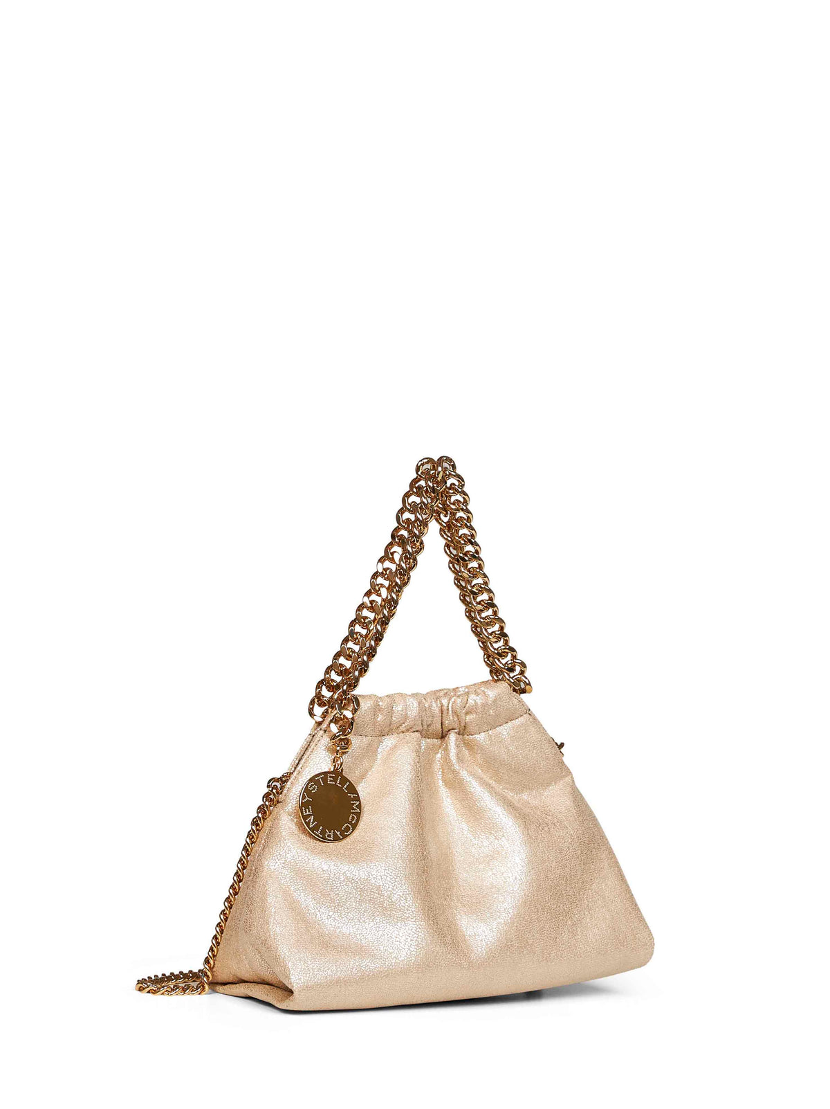 Stella Mccartney Women Pyrite Falabella Mini Drawstring Crossbody Bag