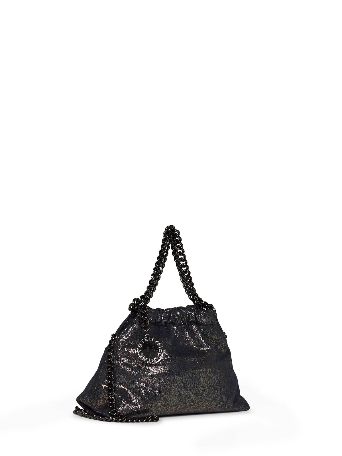 Stella Mccartney Women Dark Navy Falabella Mini Drawstring Crossbody Bag
