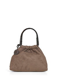 Stella Mccartney Women Dark Taupe Falabella Mini Drawstring Crossbody Bag