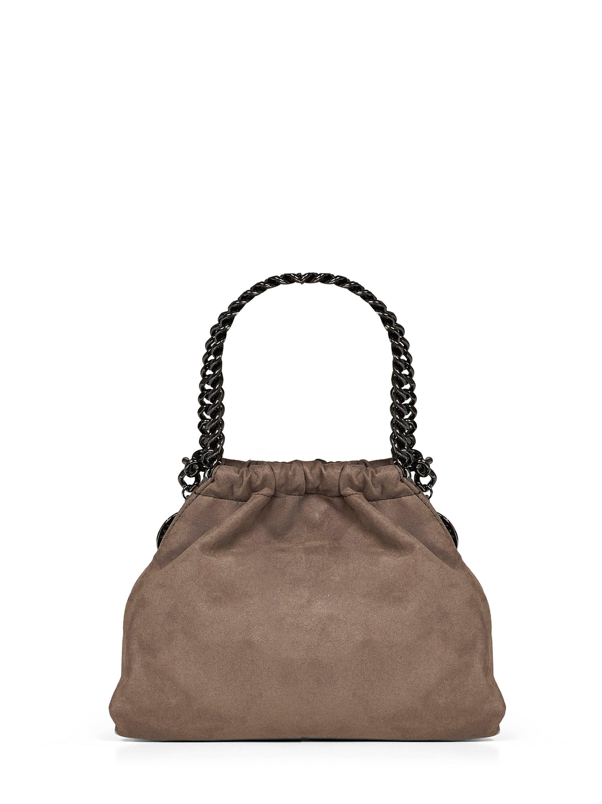 Stella Mccartney Women Dark Taupe Falabella Mini Drawstring Crossbody Bag