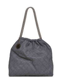 Stella Mccartney Women Slate Grey Medium Falabella Drawstring Shoulder Bag