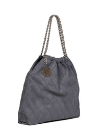 Stella Mccartney Women Slate Grey Medium Falabella Drawstring Shoulder Bag