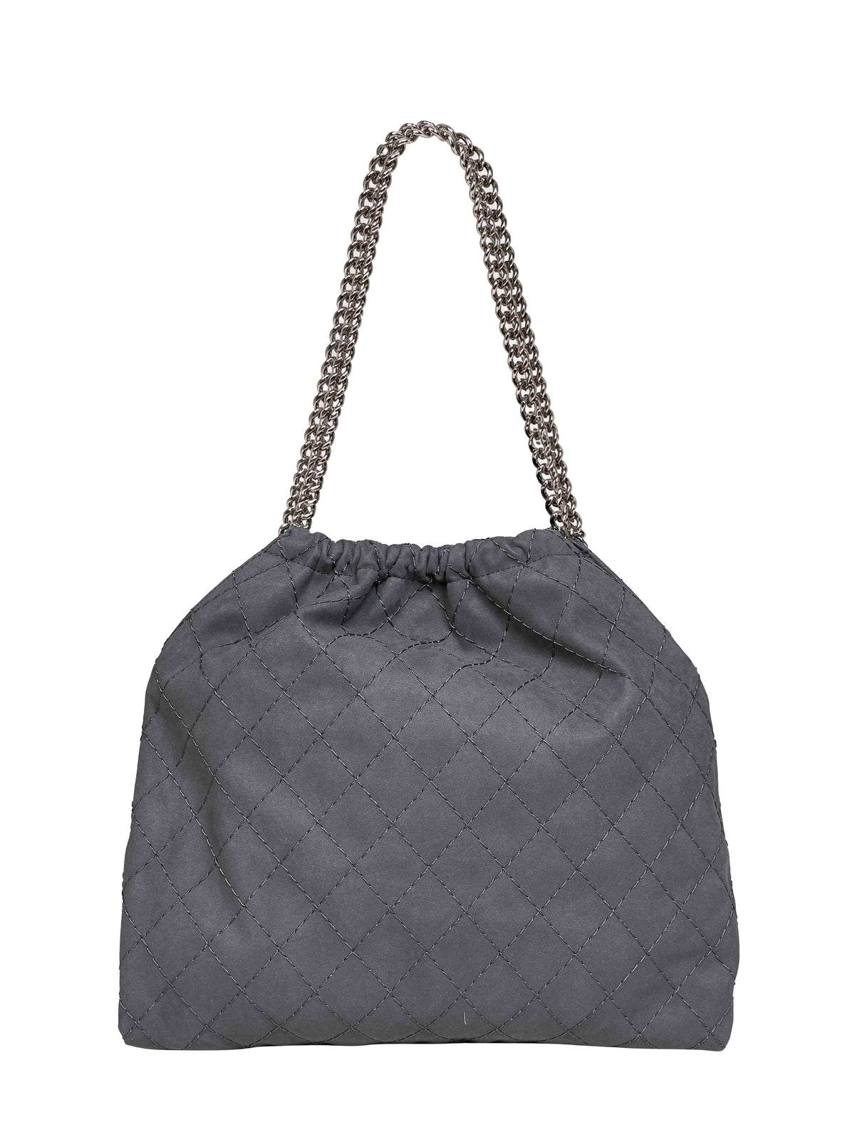Stella Mccartney Women Slate Grey Medium Falabella Drawstring Shoulder Bag