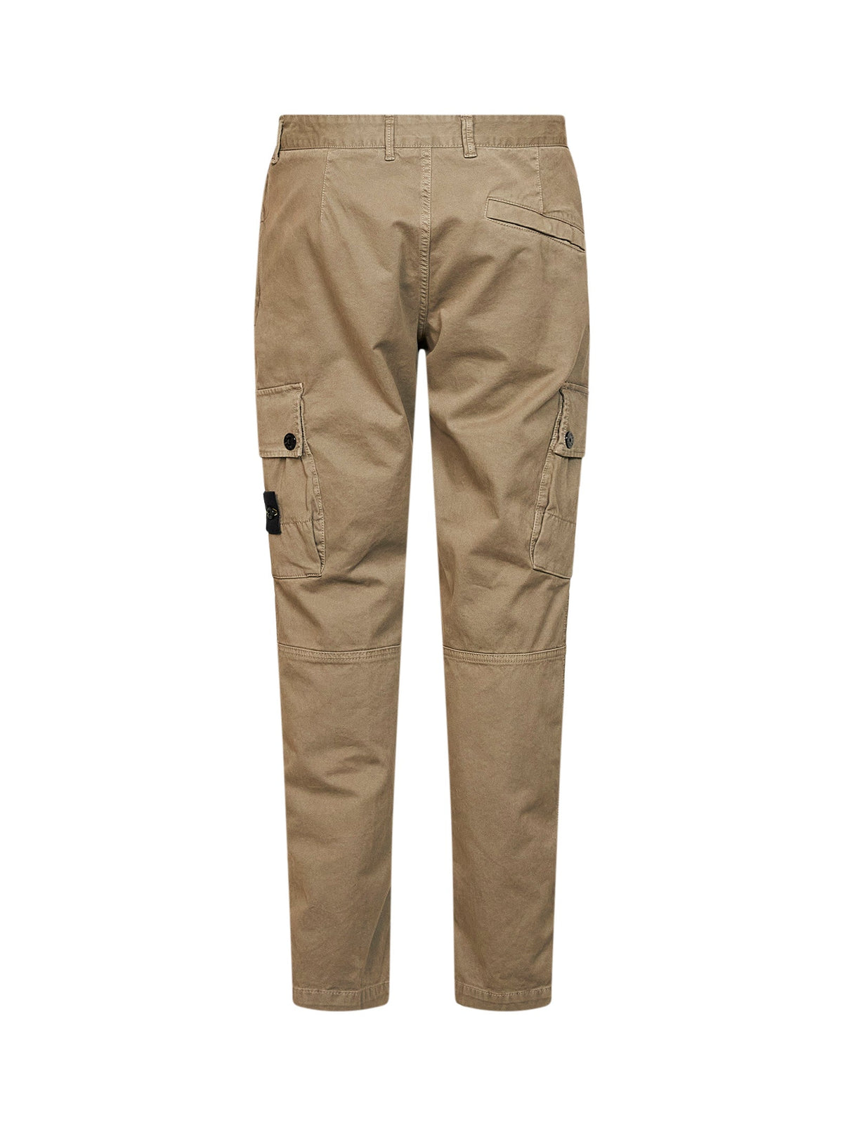 Stone Island Men Military Green Organic Stretch Broken Twill Cargo Trousers