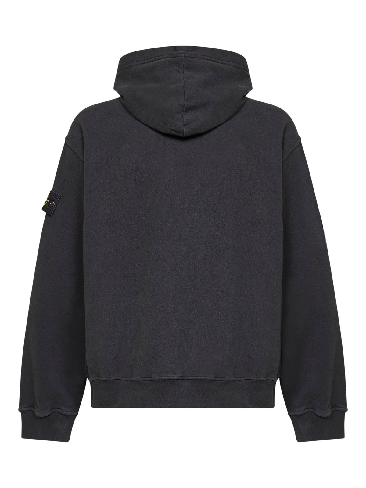 Stone Island Men Black Organic Cotton Hoodie
