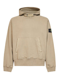 Stone Island Men Military Green Organic Cotton Hoodie