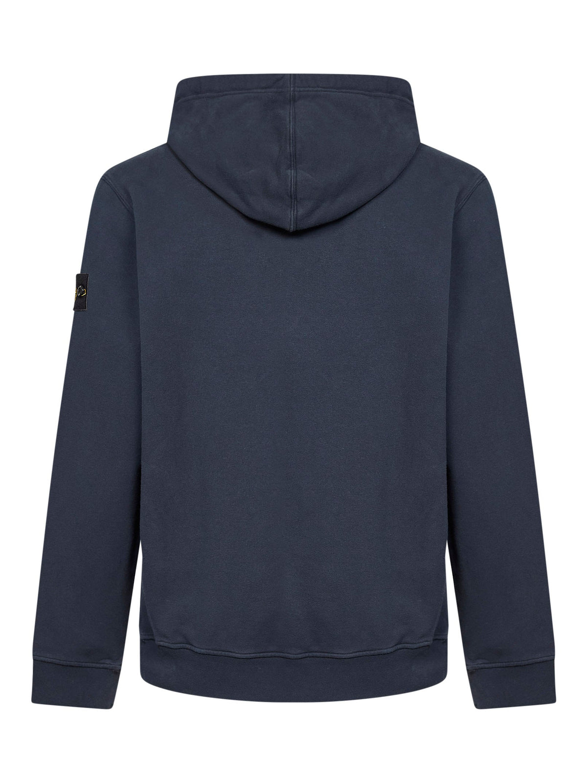 Stone Island Men Blue Stretch Organic Cotton Hoodie
