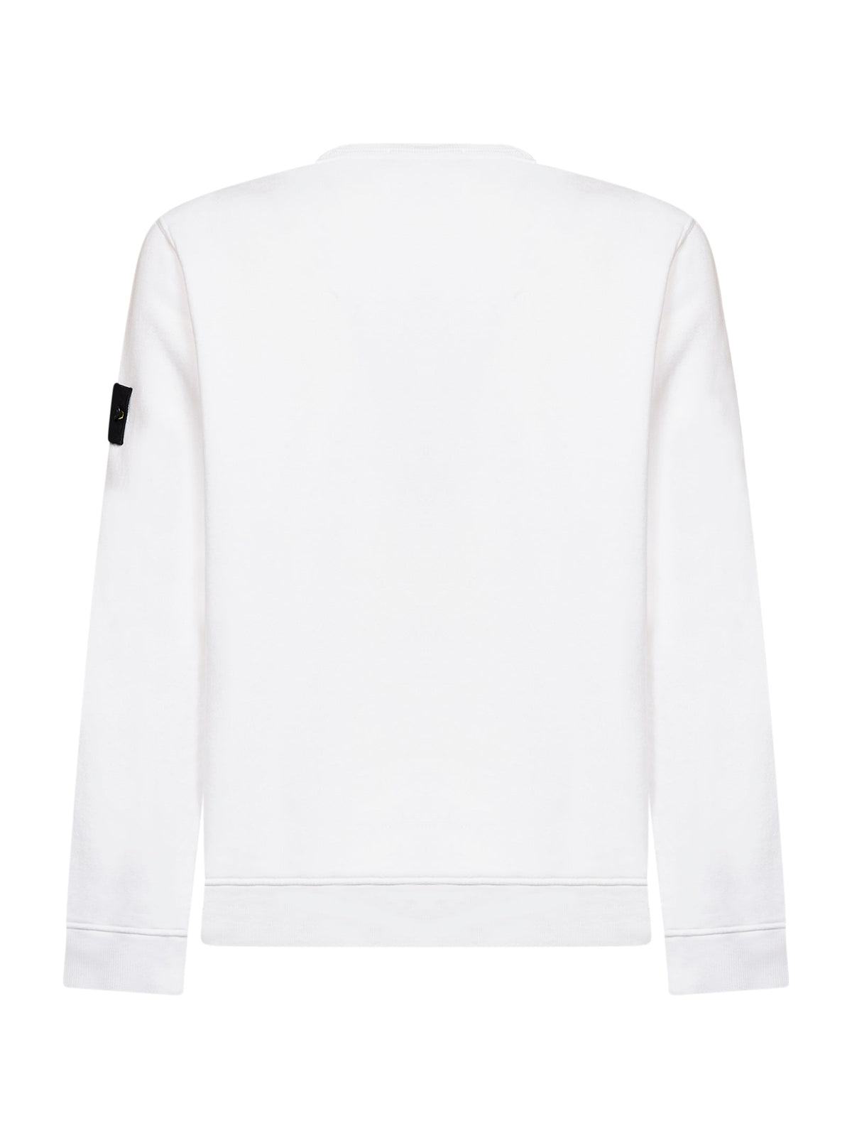 Stone Island Men White Organic Stretch Cotton Crewneck Sweatshirt