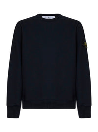 Stone Island Men Blue Organic Stretch Cotton Crewneck Sweatshirt