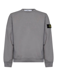 Stone Island Men Grey Organic Stretch Cotton Crewneck Sweatshirt