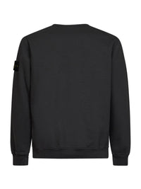 Stone Island Men Lead Grey Organic Stretch Cotton Crewneck Sweatshirt