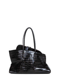 The Attico Women Coffee "La Passeggiata Medium" Top Handle Bag