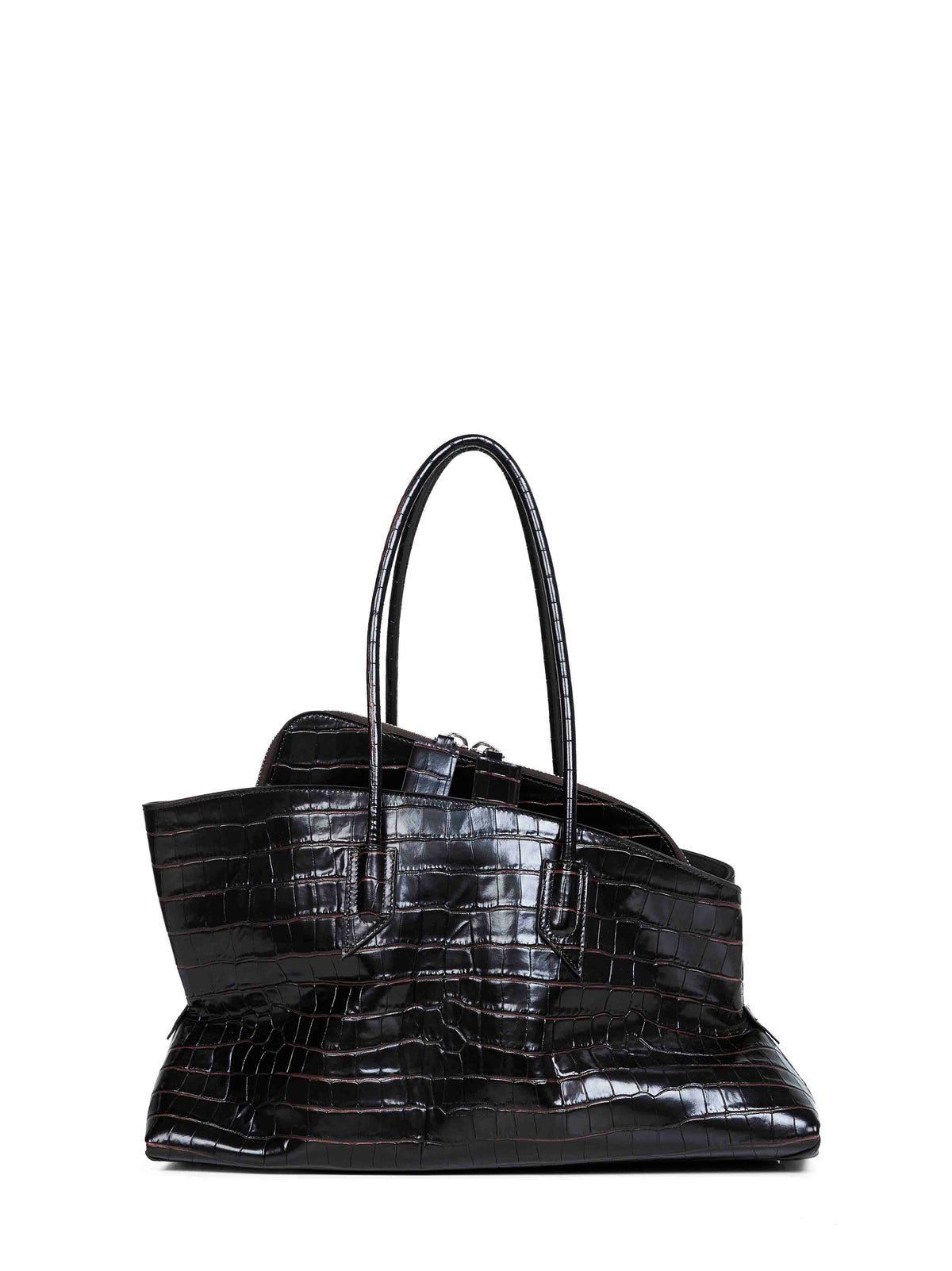The Attico Women Coffee "La Passeggiata Medium" Top Handle Bag
