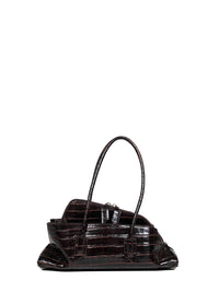The Attico Women Coffee "La Passeggiata Small" Top Handle Bag
