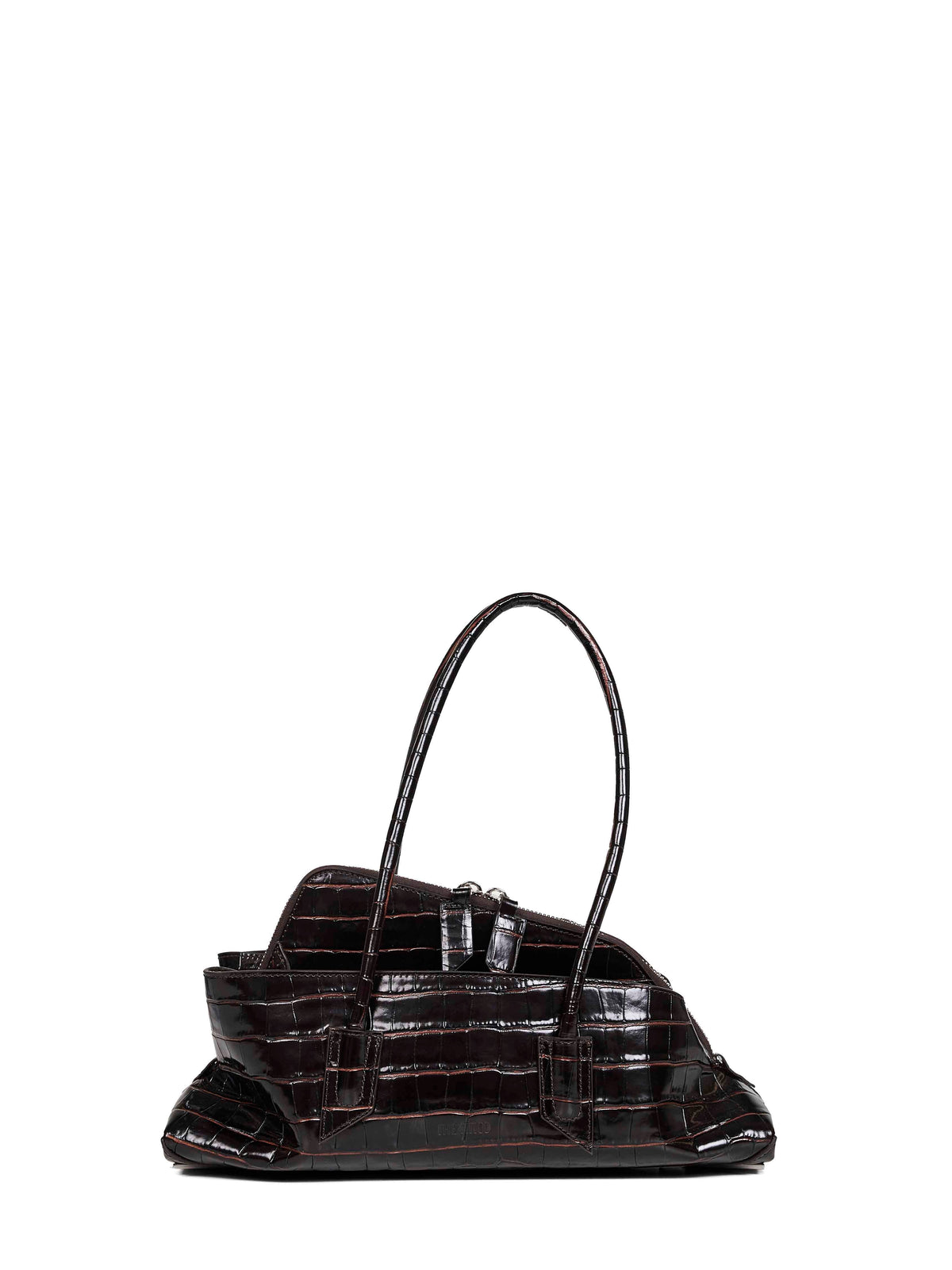 The Attico Women Coffee "La Passeggiata Small" Top Handle Bag