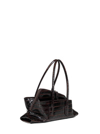 The Attico Women Coffee "La Passeggiata Small" Top Handle Bag