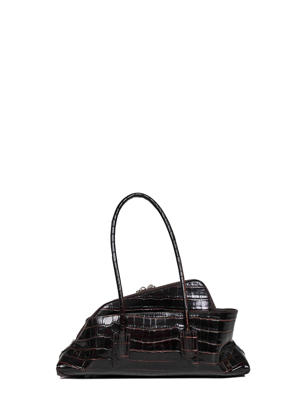 The Attico Women Coffee "La Passeggiata Small" Top Handle Bag