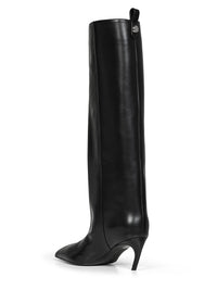 The Attico Women Black Leather "Lea" Knee-High Boots