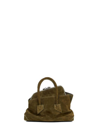 The Attico Women Khaki "La Passeggiata Mini" Top Handle Bag