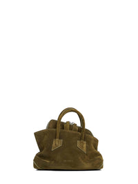 The Attico Women Khaki "La Passeggiata Mini" Top Handle Bag