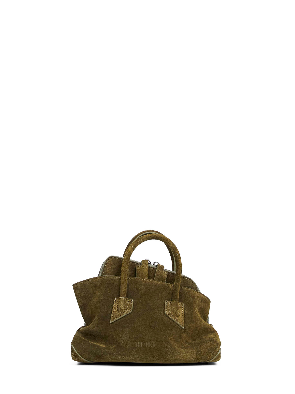 The Attico Women Khaki "La Passeggiata Mini" Top Handle Bag