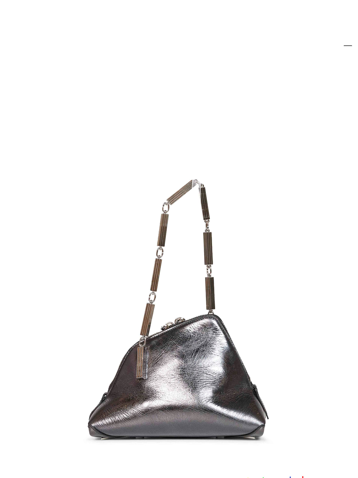 The Attico Women Dark Grey "La Scala" Clutch With Shoulder Strap