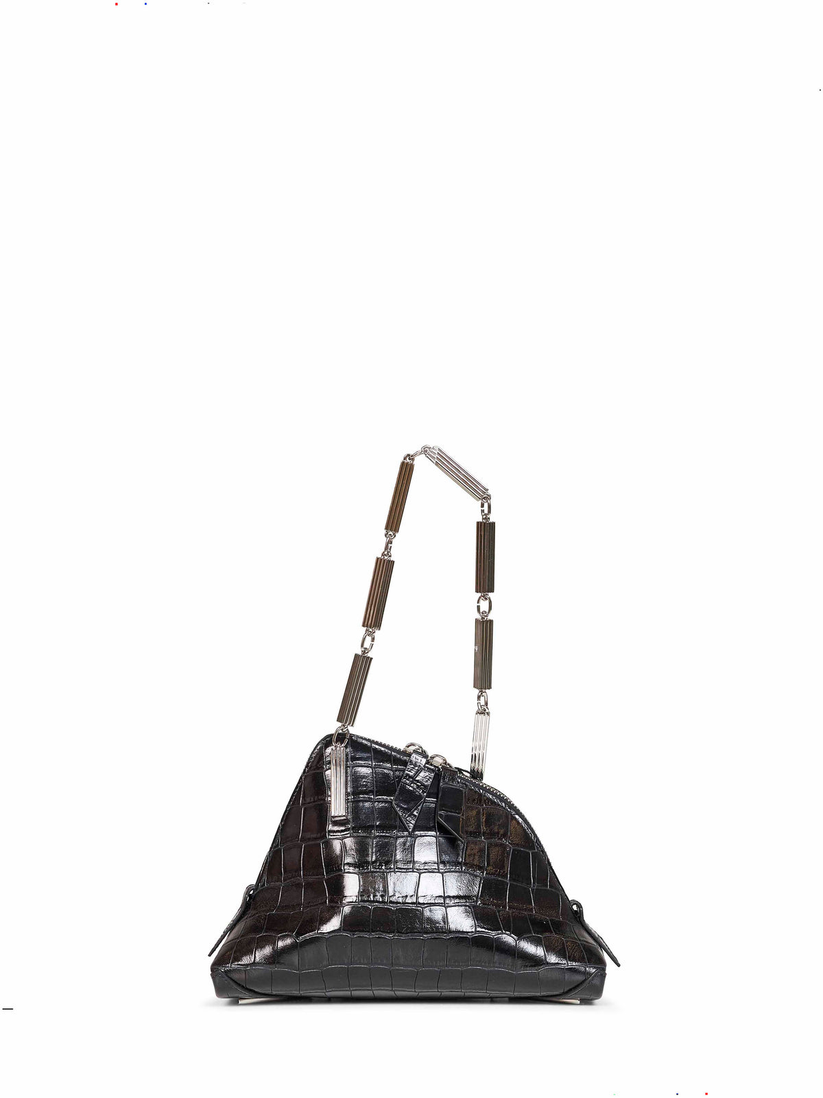 The Attico Women Black "La Scala" Clutch With Shoulder Strap