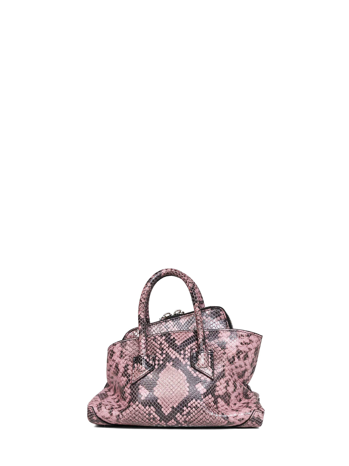 The Attico Women Black And Mauve "Superattico 10 La Passeggiata Mini" Top Handle Bag