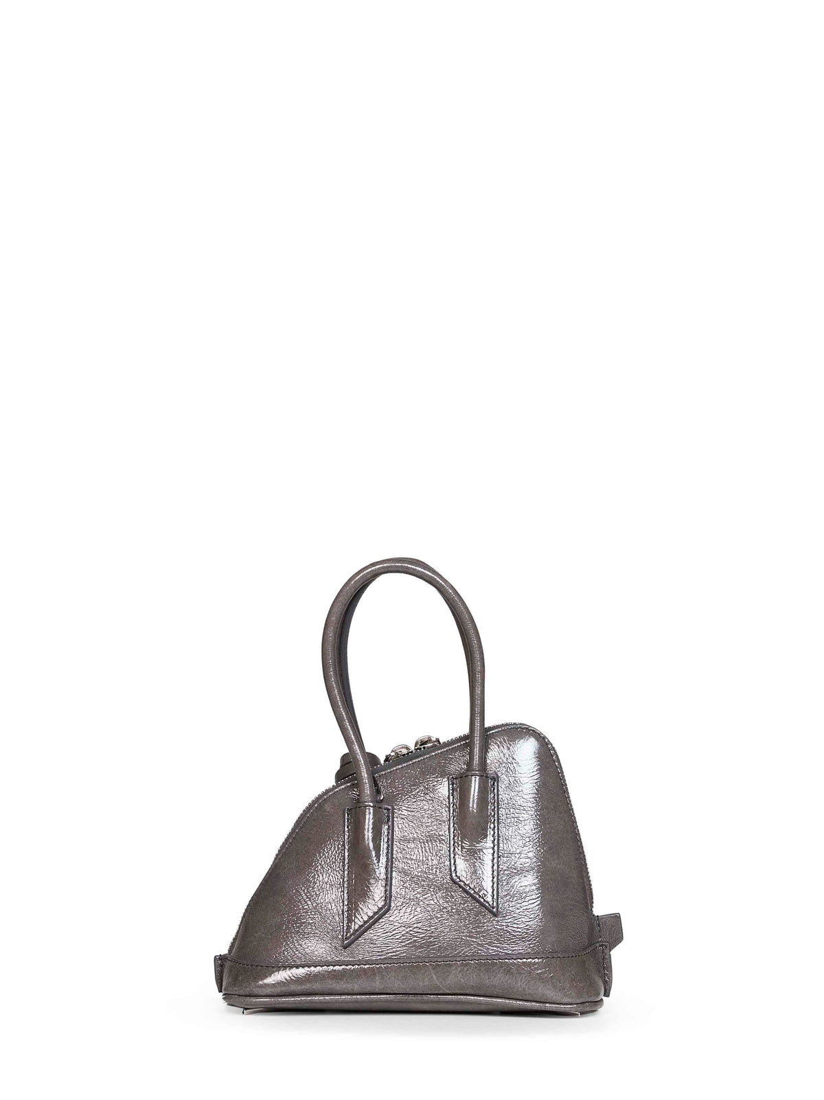 The Attico Women Pearl Grey "Superattico 10 Sant Ambroeus Mini" Top Handle Bag