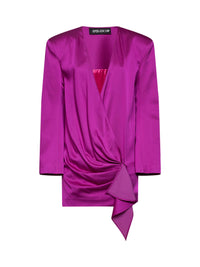 The Attico Women Hot Pink Satin "Superattico10" Mini Dress