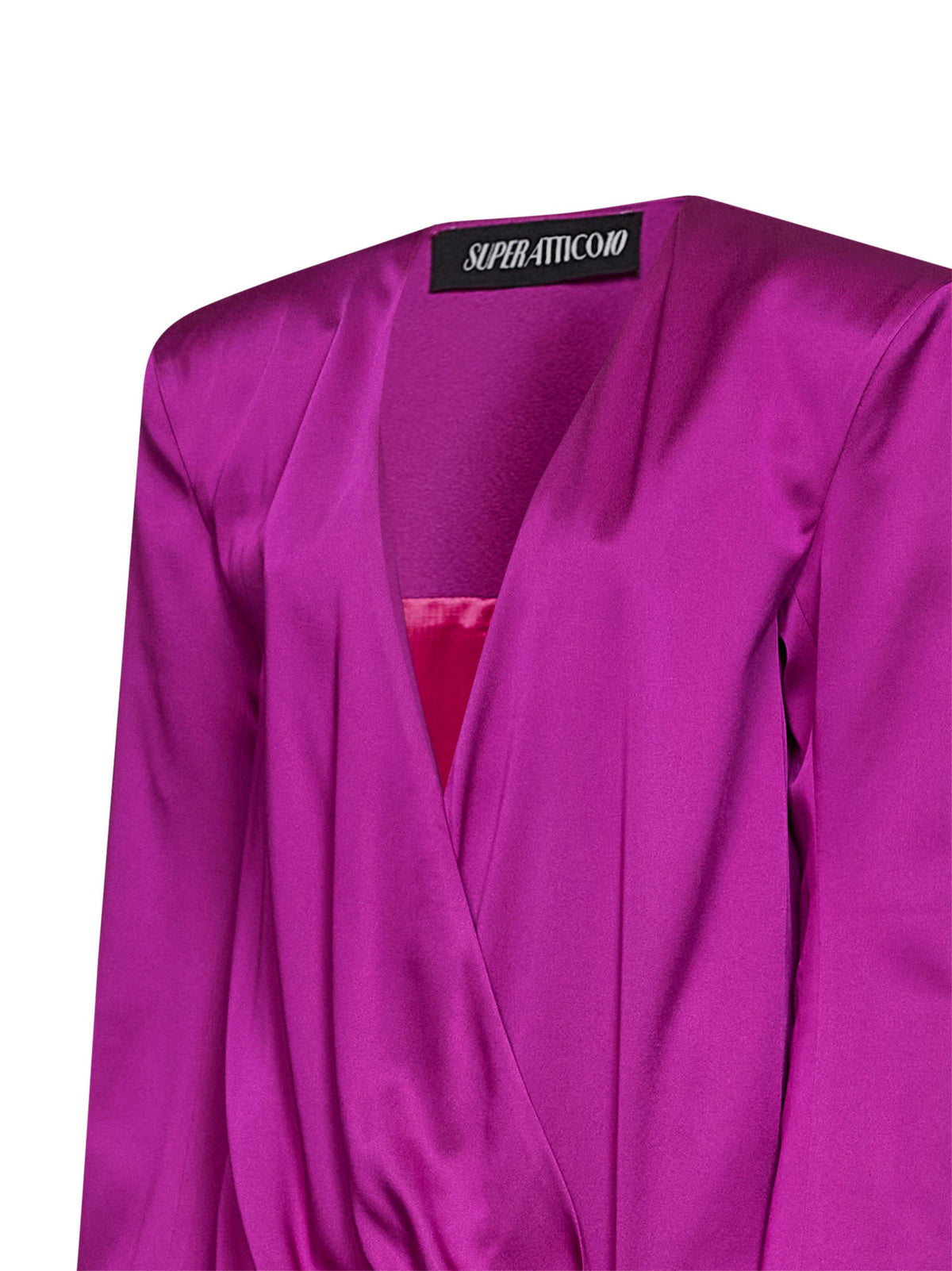 The Attico Women Hot Pink Satin "Superattico10" Mini Dress